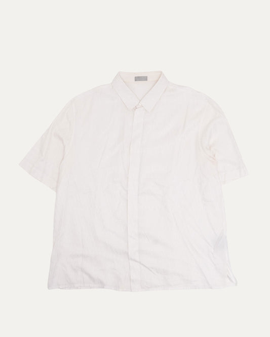 Oblique Monogram Silk Blend Short Sleeve Shirt