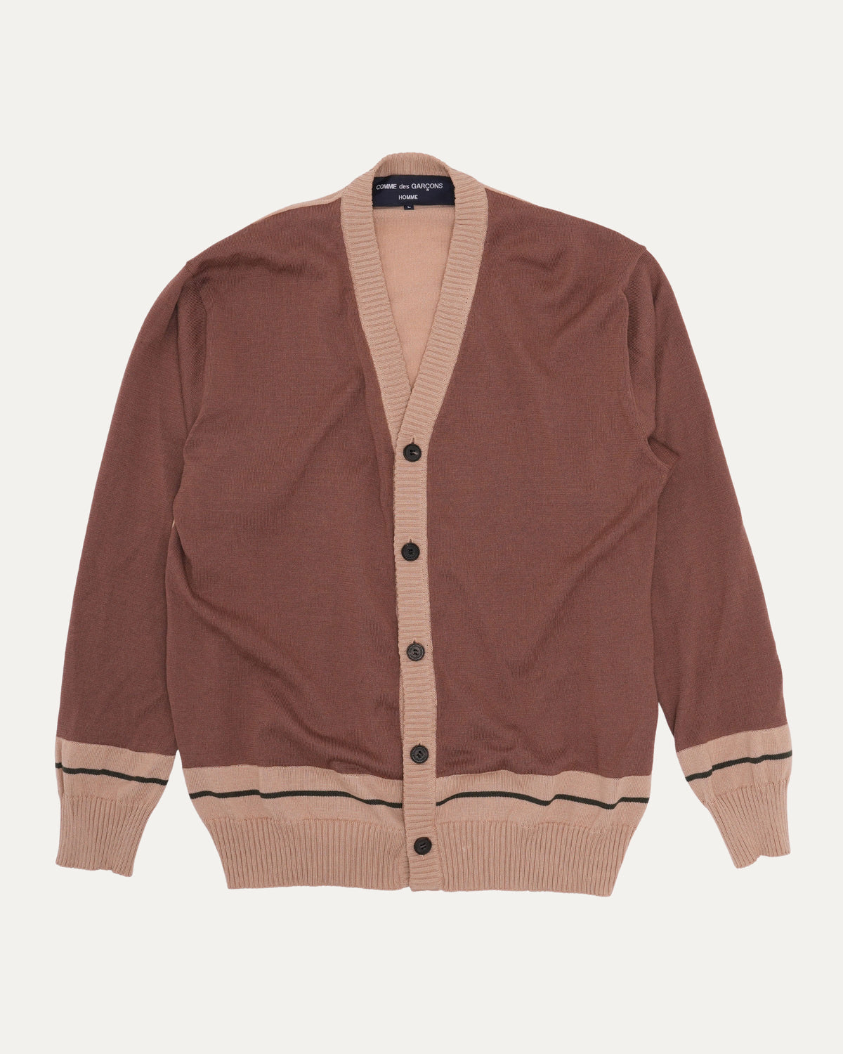 Contrast Hem Cardigan