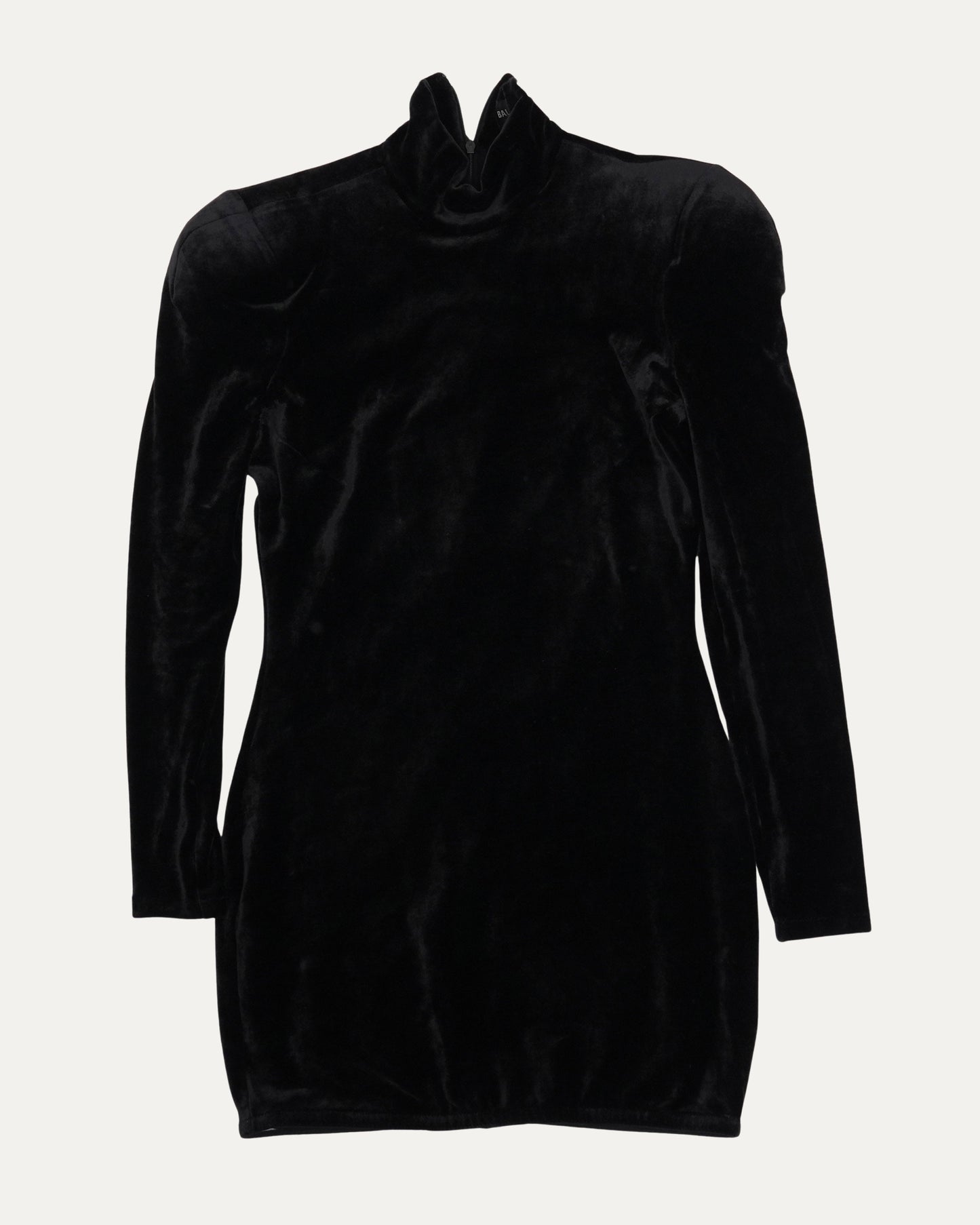 Turtleneck Velour Mini Dress