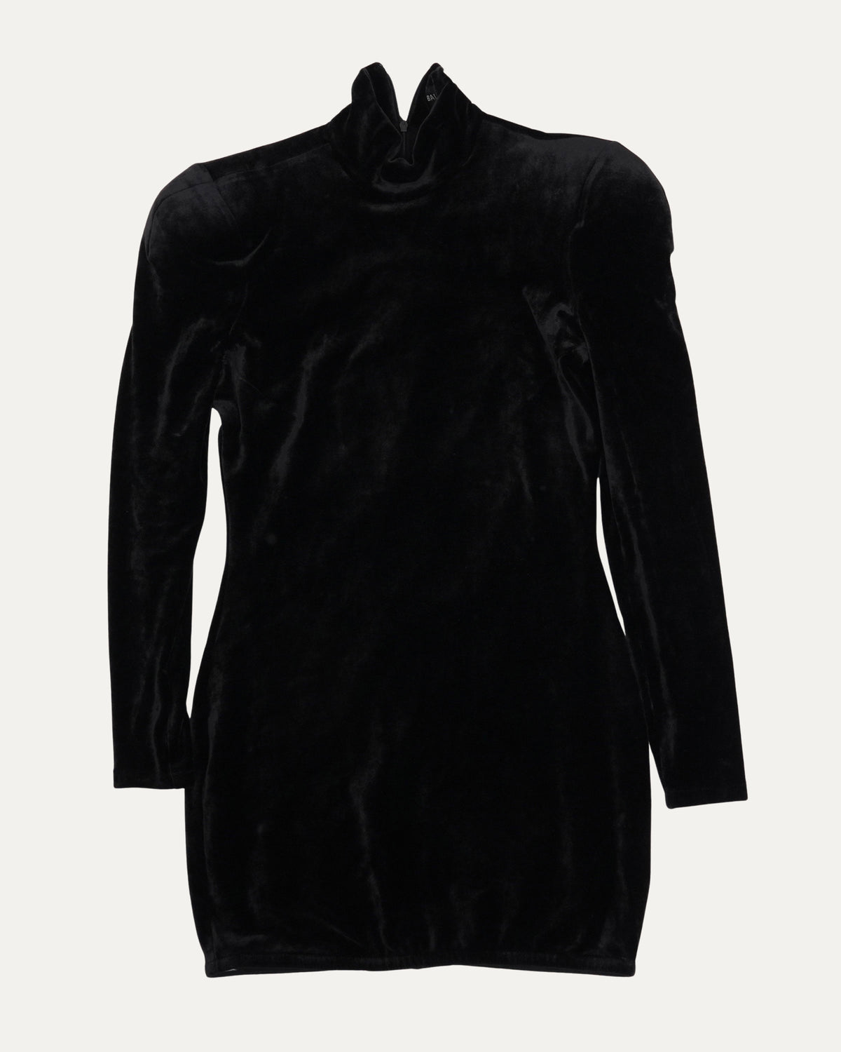 Turtleneck Velour Mini Dress