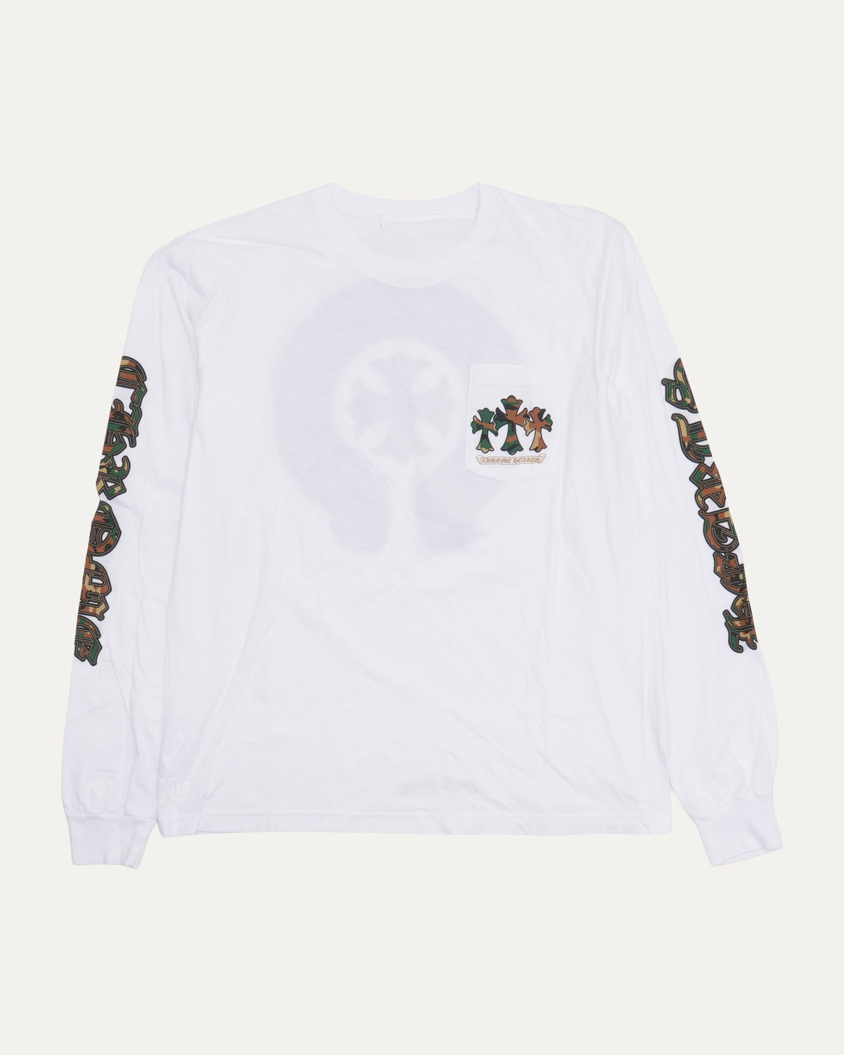 Camouflage Triple Cross Long Sleeve Pocket T-Shirt