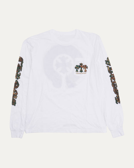 Camouflage Triple Cross Long Sleeve Pocket T-Shirt