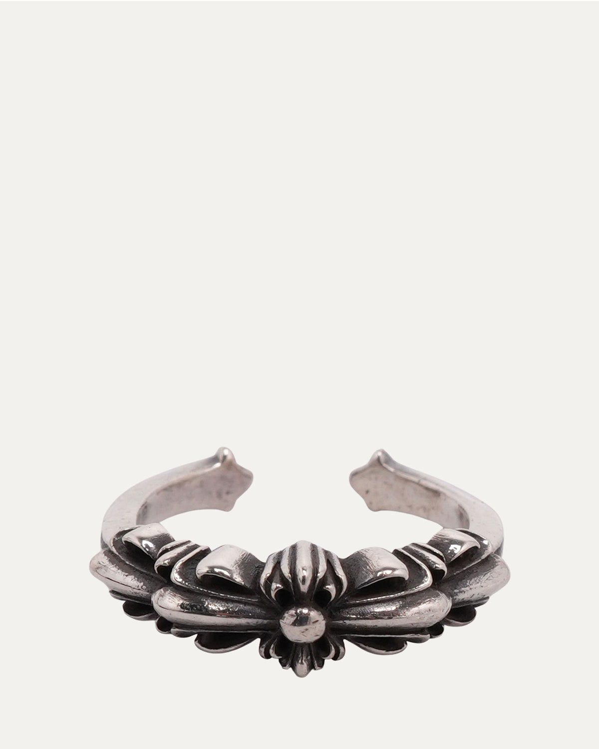 Mini Double Floral Cross Ring