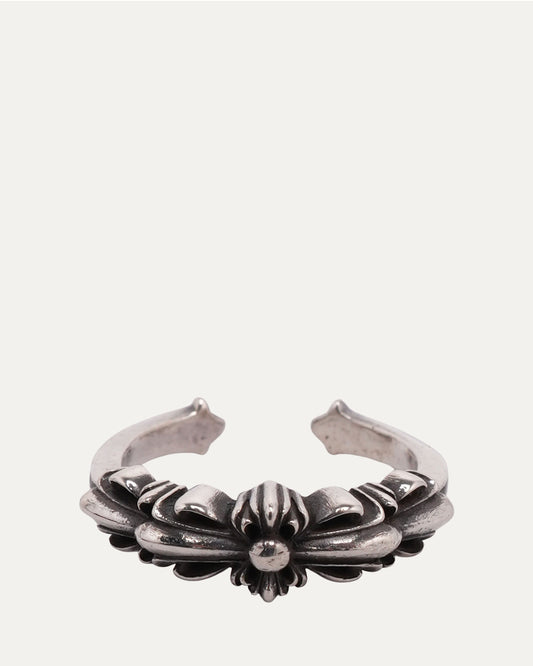 Mini Double Floral Cross Ring