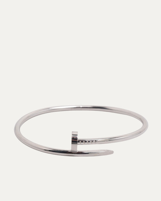 White Gold Nail Bracelet