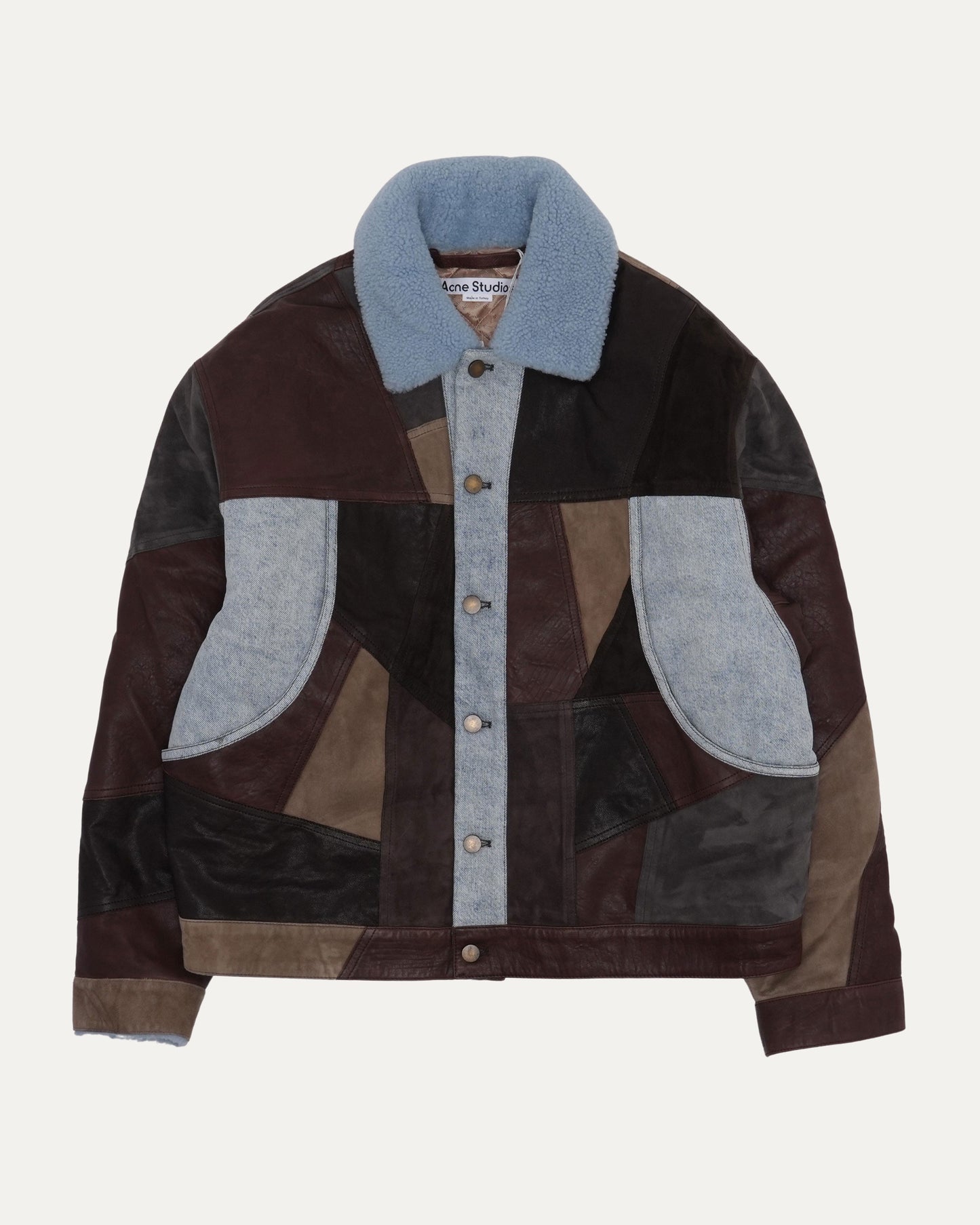 Lobin Patchwork Leather Jacket