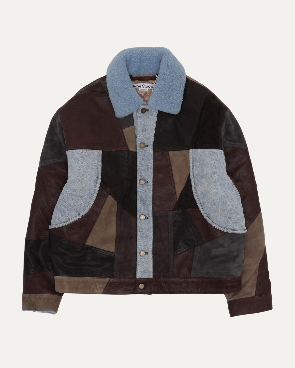 Lobin Patchwork Leather Jacket