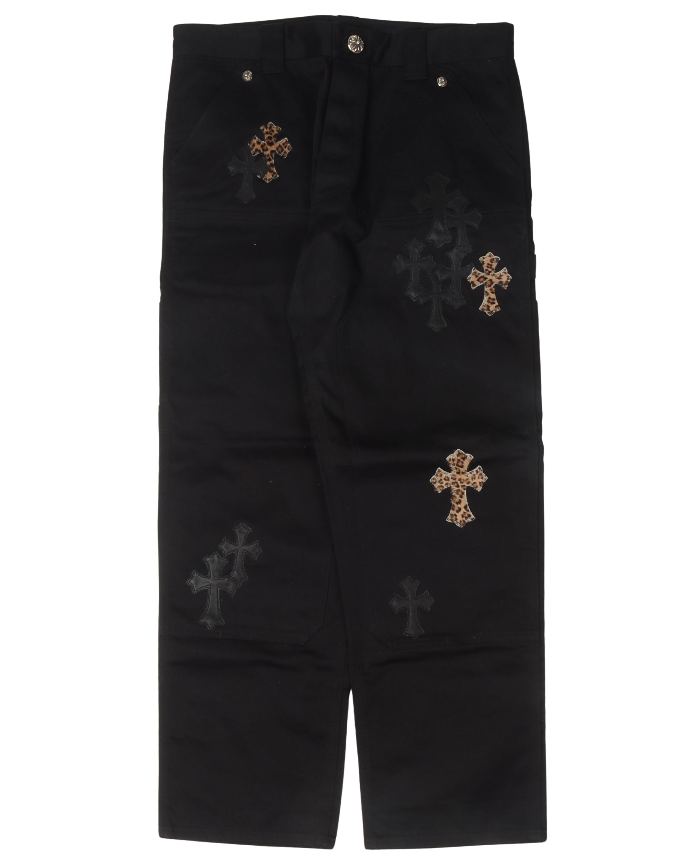 Double Knee Cross Patch Carpenter Pants