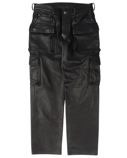 Chrome Hearts Leather 9 Pocket Cargo Pants