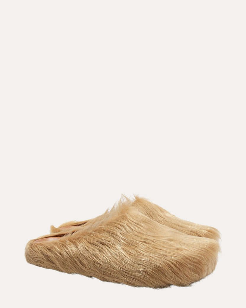 Fussbet Sabot Calf-Hair Slippers