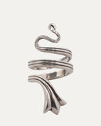 Cross Tail Snake Ring