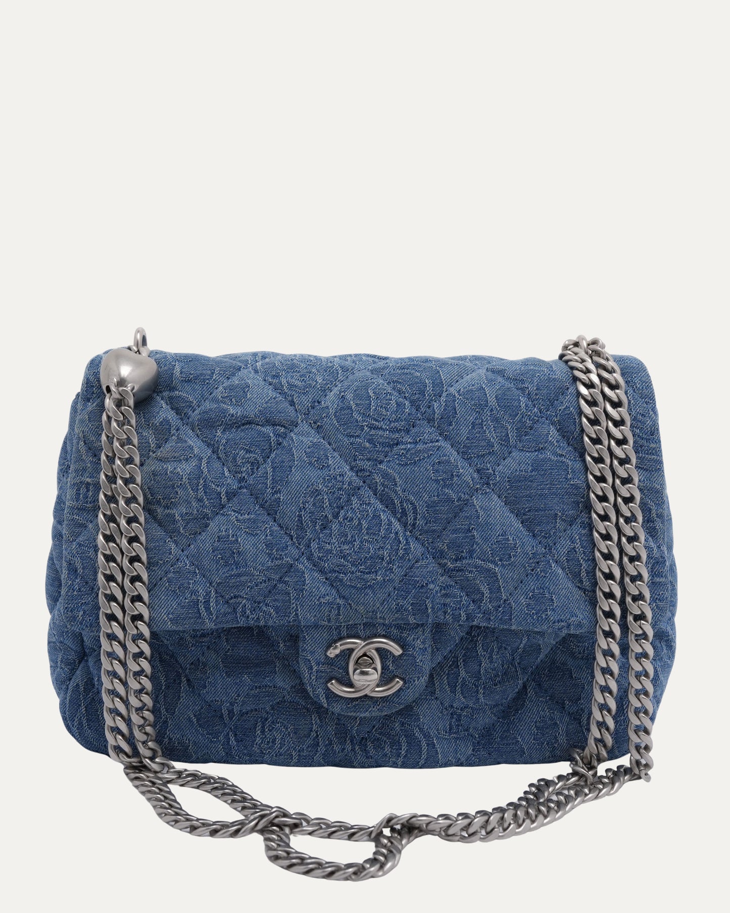 Denim Sweetheart Crush Mini Square Flap Bag