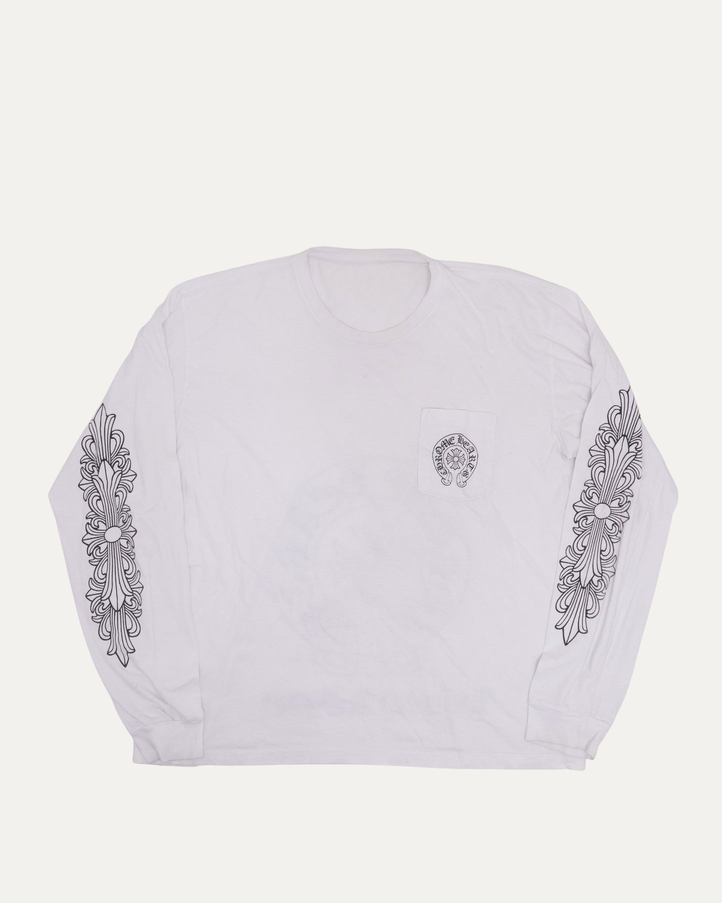 Hong Kong Horseshoe Logo Long Sleeve Pocket T-Shirt