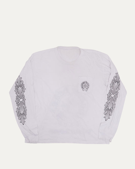 Hong Kong Horseshoe Logo Long Sleeve Pocket T-Shirt