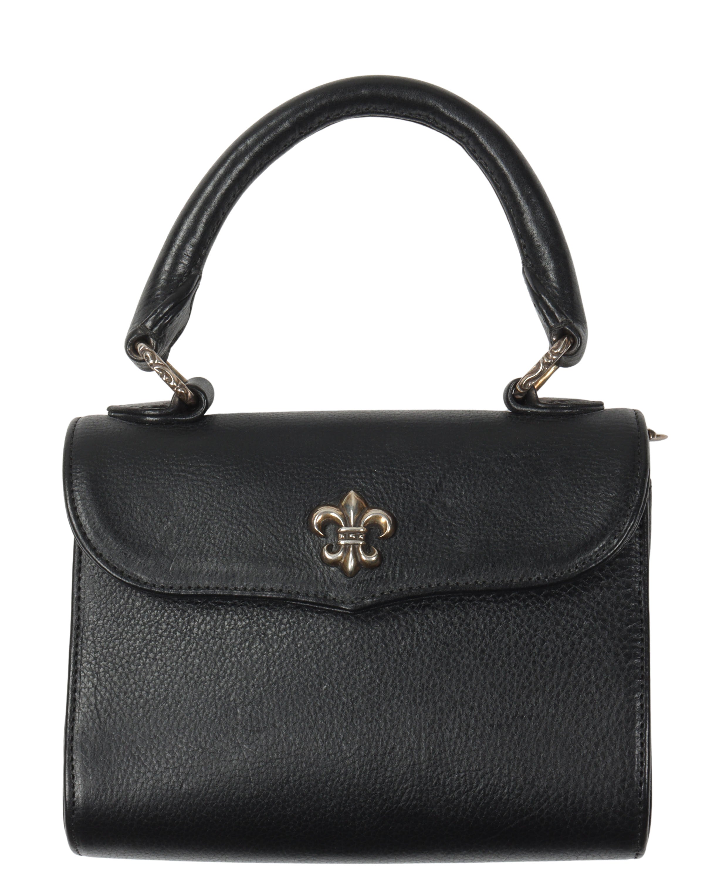 Leather Fleur de Lis Mini Bag