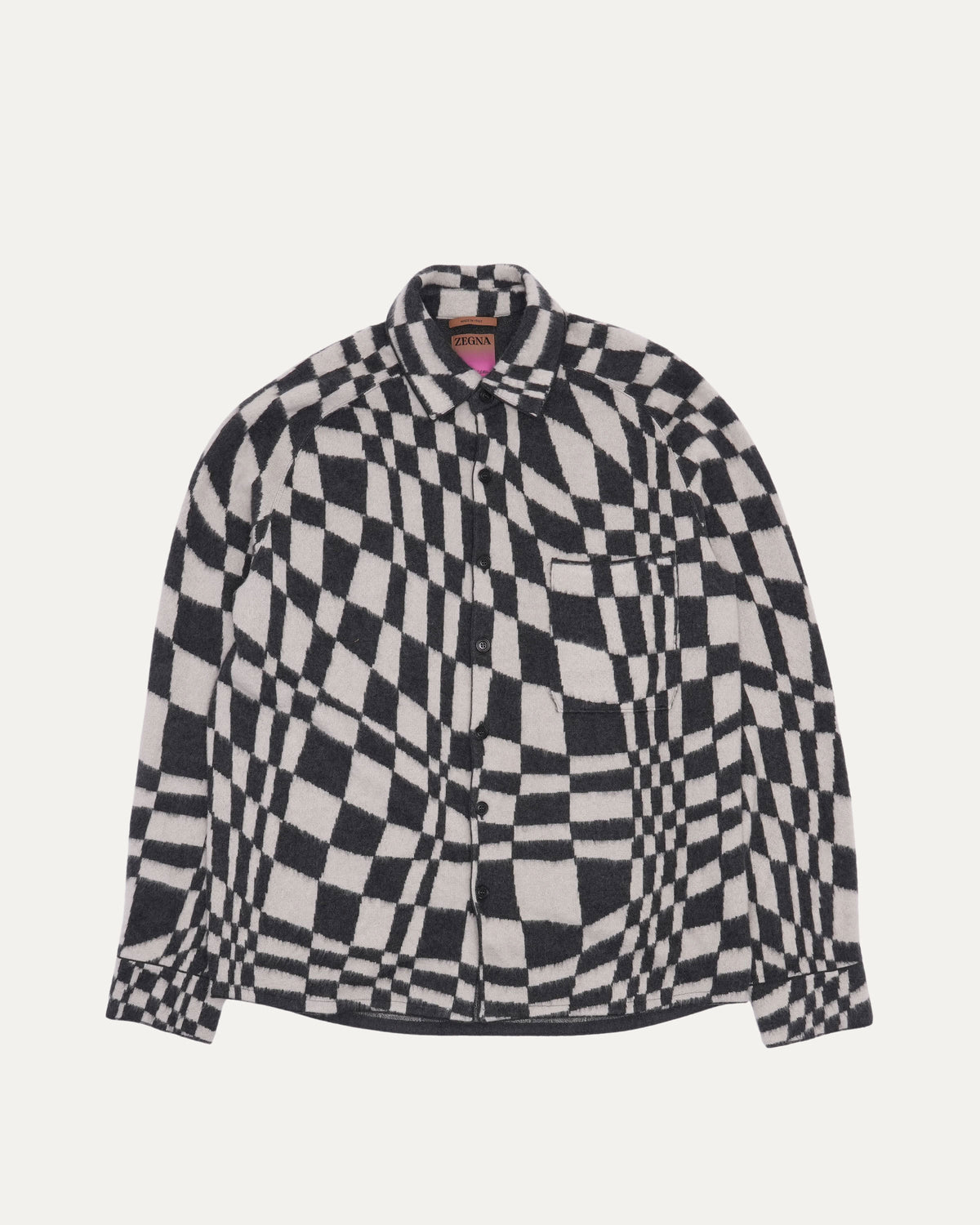 Zegna Checkered Cardigan Sweater