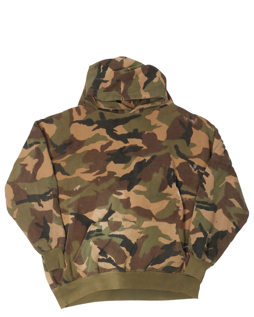 Distressed Camouflage Hoodie