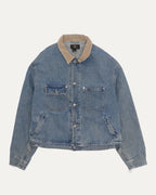 Corduroy Collar Denim Trucker Jacket