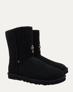 Cross Embellished Ugg Boots