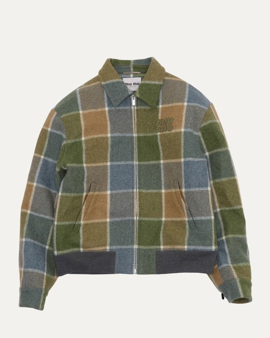 Plaid Blouson Jacket