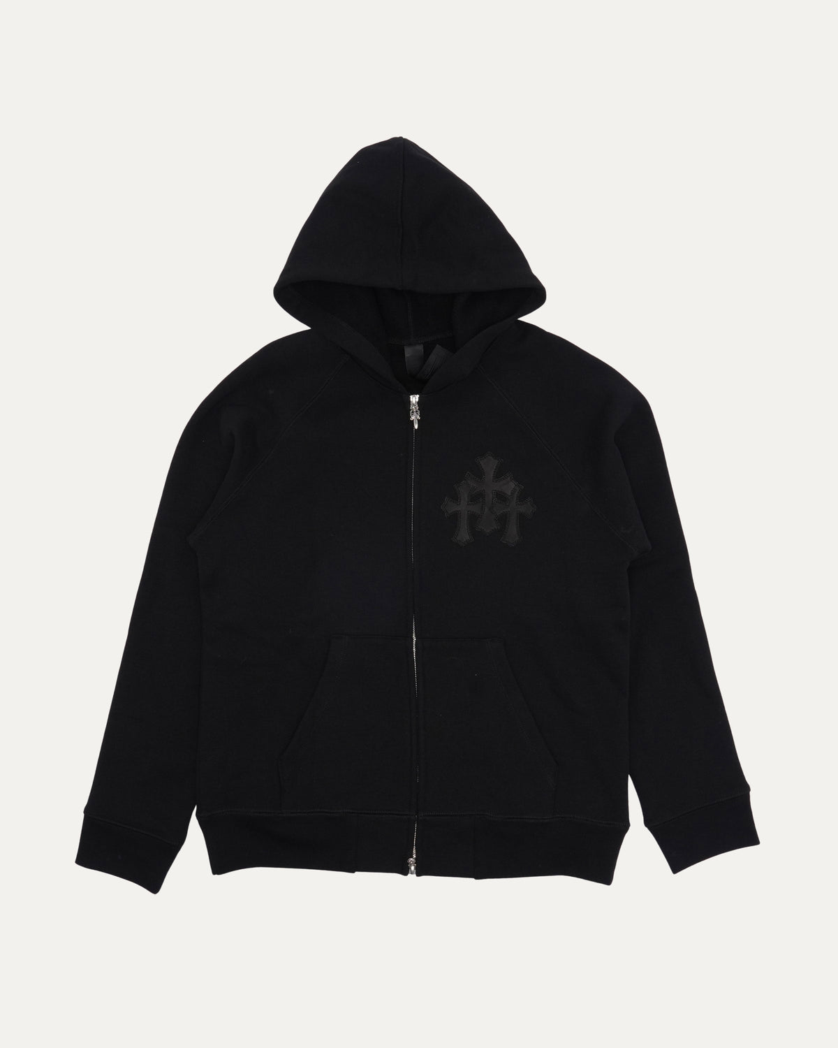 Paper Jam Cemetery Cross Patch Zip Up Hoodie