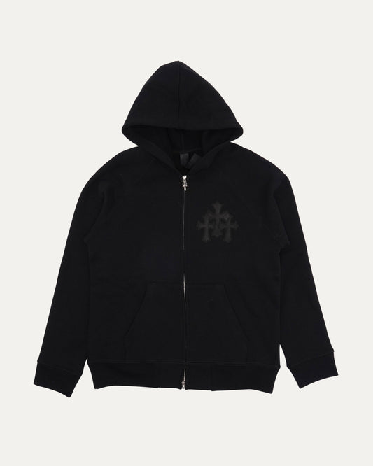 Paper Jam Cemetery Cross Patch Zip Up Hoodie