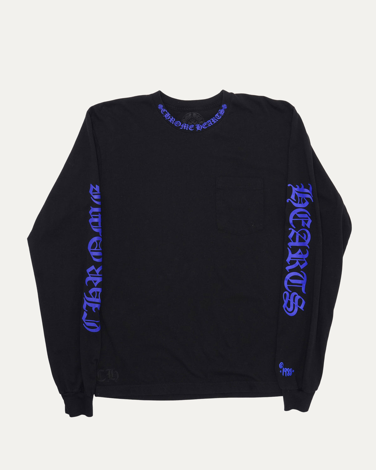 Neck Logo Pocket Long Sleeve T-Shirt