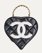 1995 Patent Leather Heart Vanity Bag
