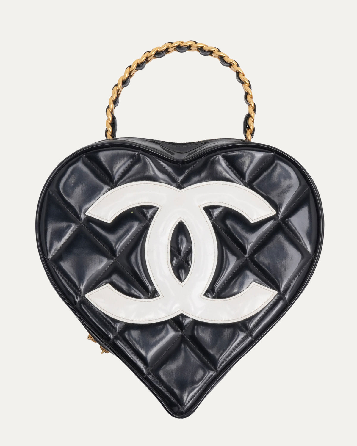 1995 Patent Leather Heart Vanity Bag