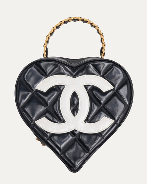 Chanel 1995 Patent Leather Heart Vanity Bag – Justin Reed