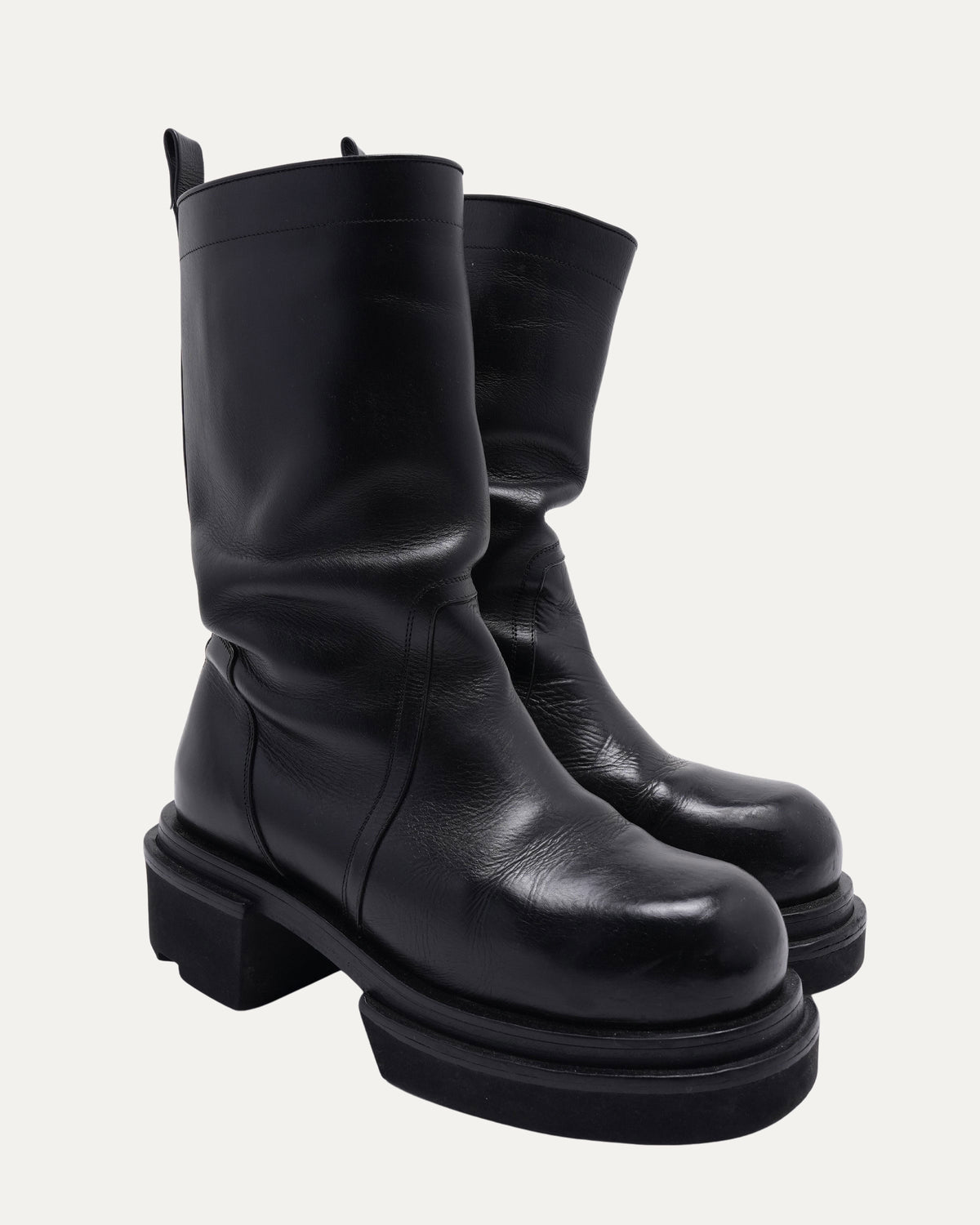 Pull-On Leather Bogun Platform Boots