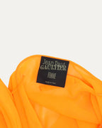 Orange Wrap Dress With Lace Detail