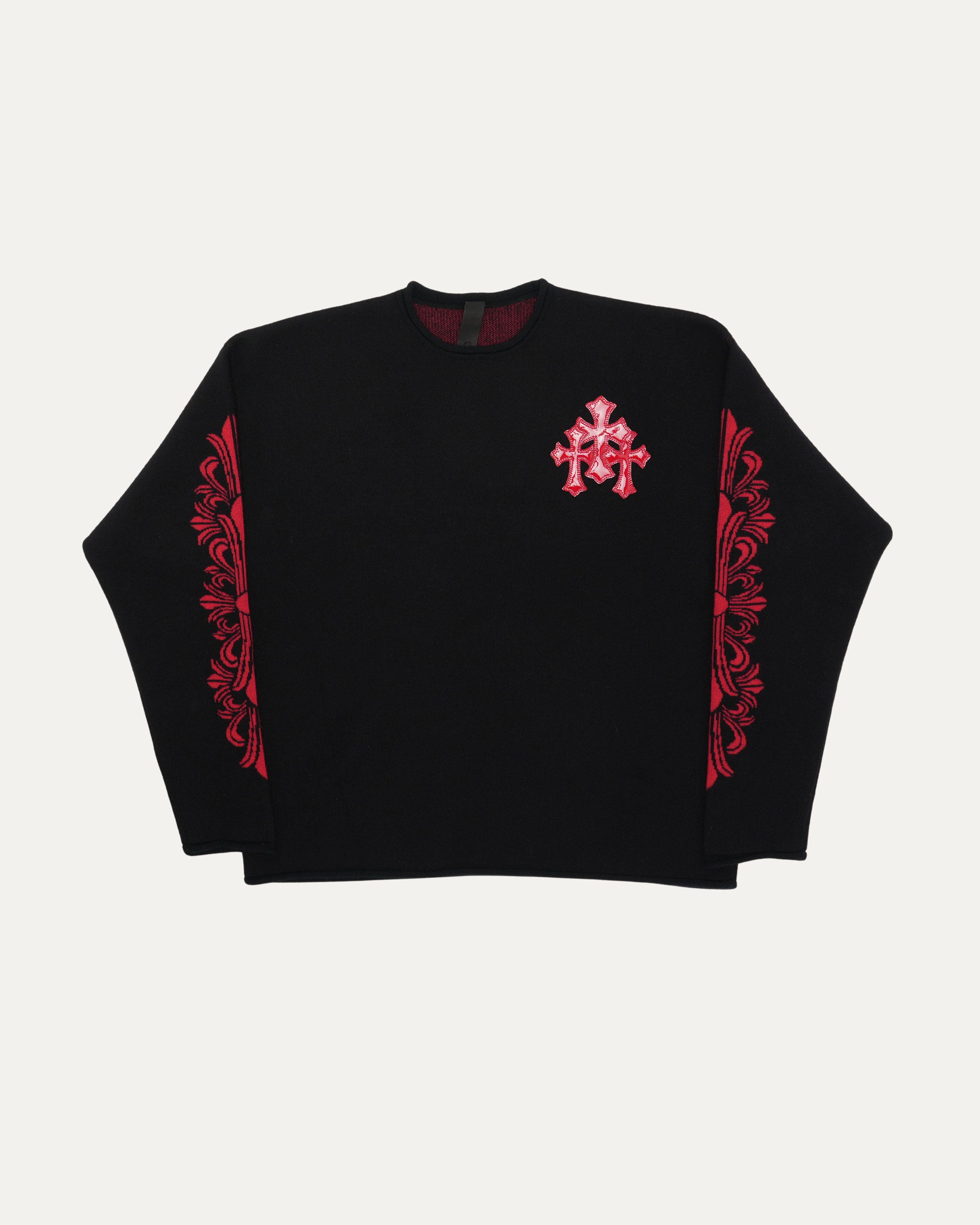 Cashmere Cross Patch Sweater