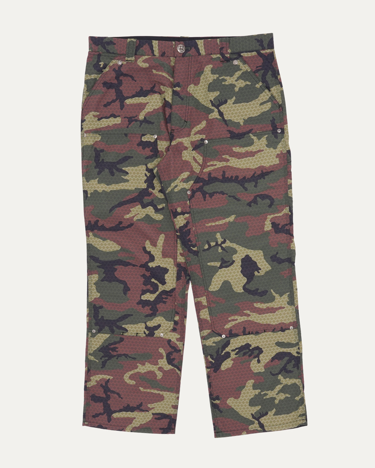 Camouflage Nylon Double Knee Pants