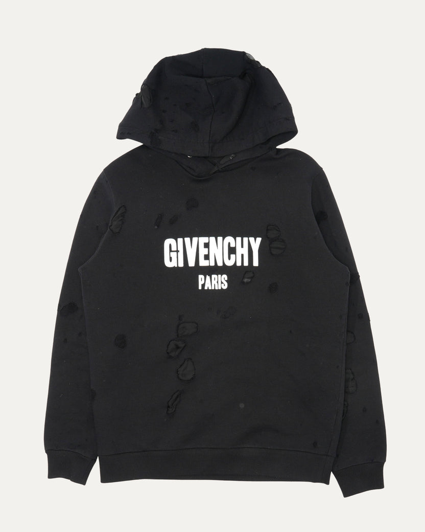 Distressed Logo Hoodie