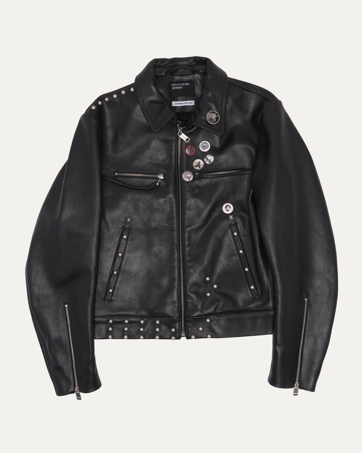 Sid Leather Jacket with Studs