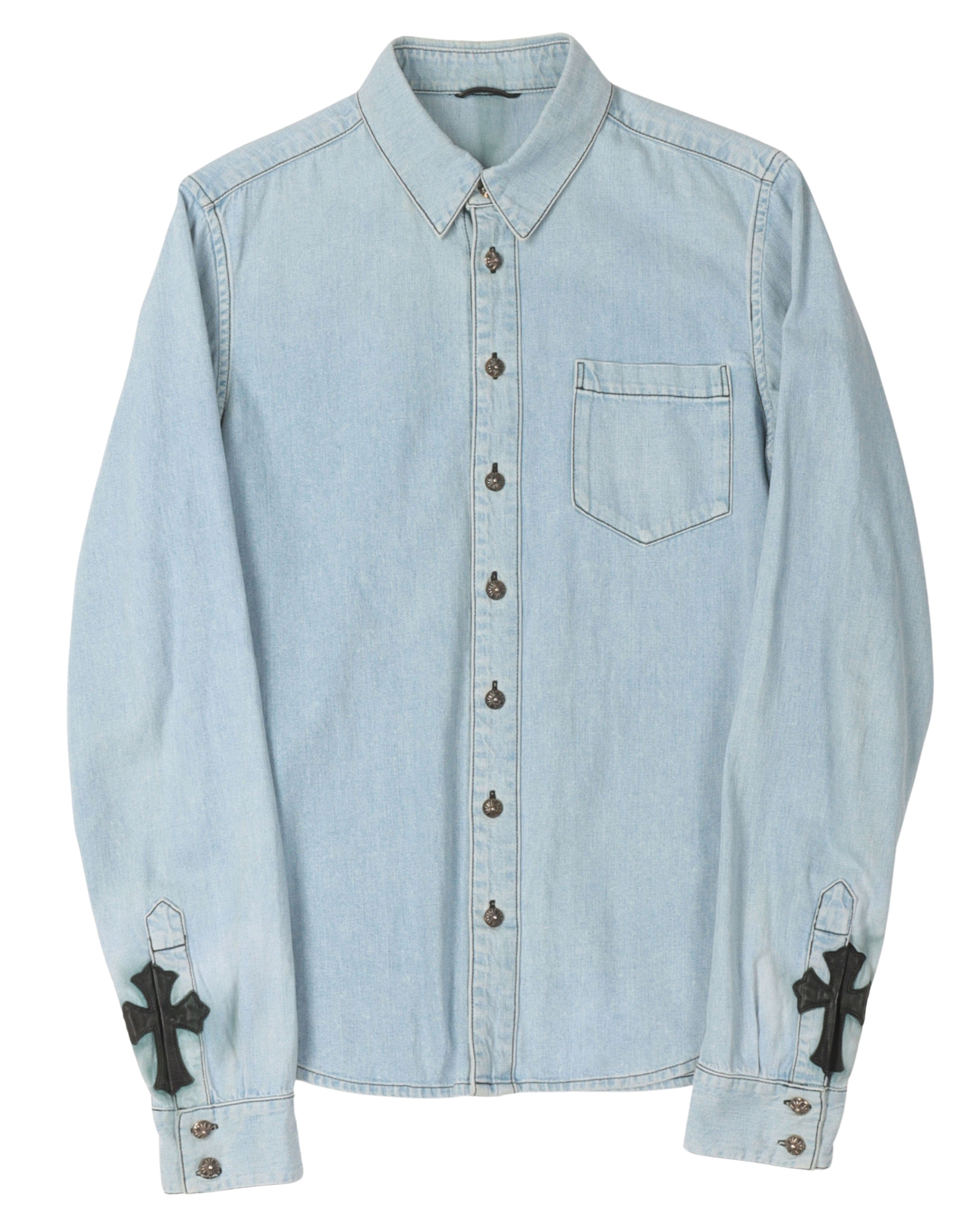 Denim Cross Patch Shirt