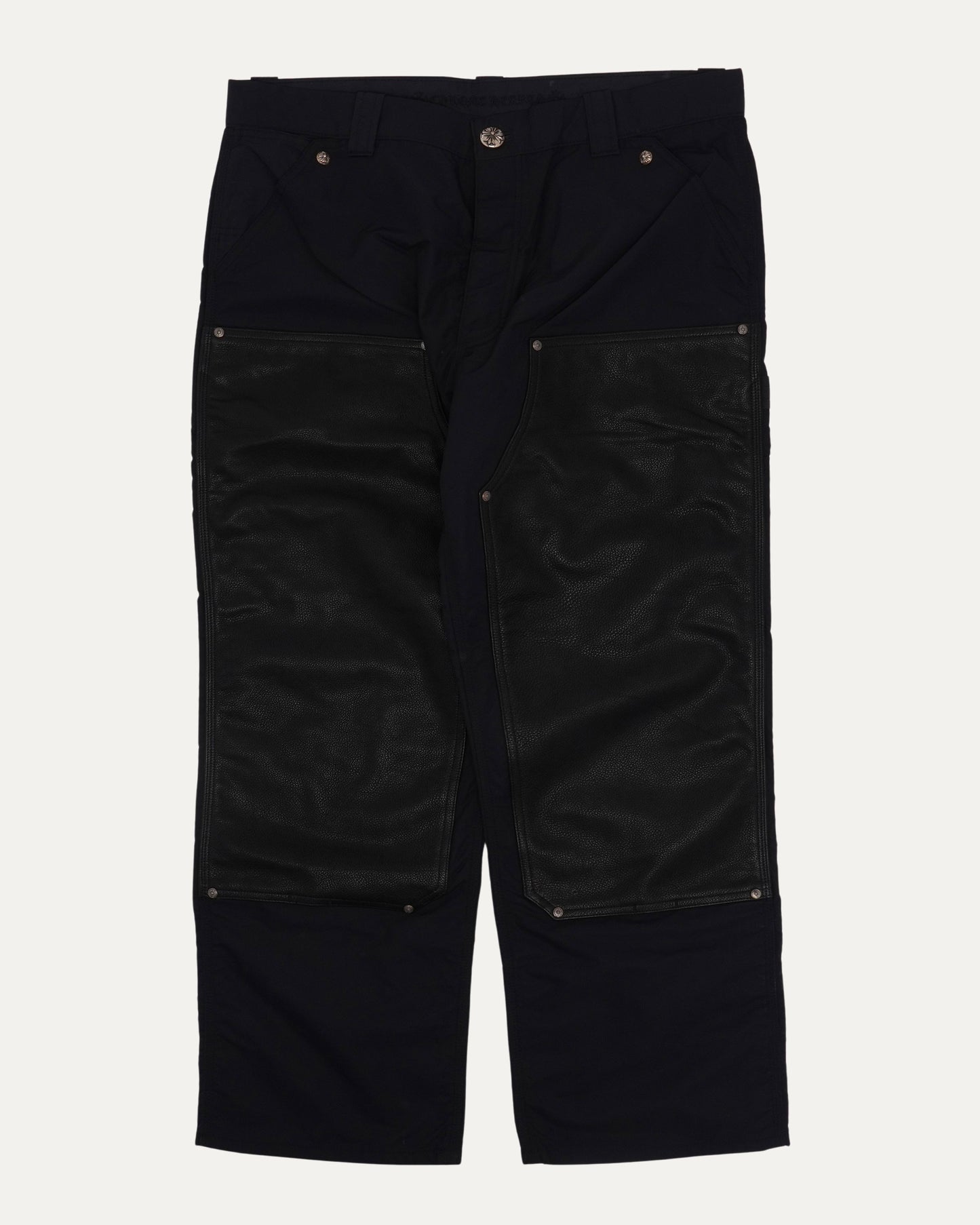 Nylon and Leather Double Knee Pants