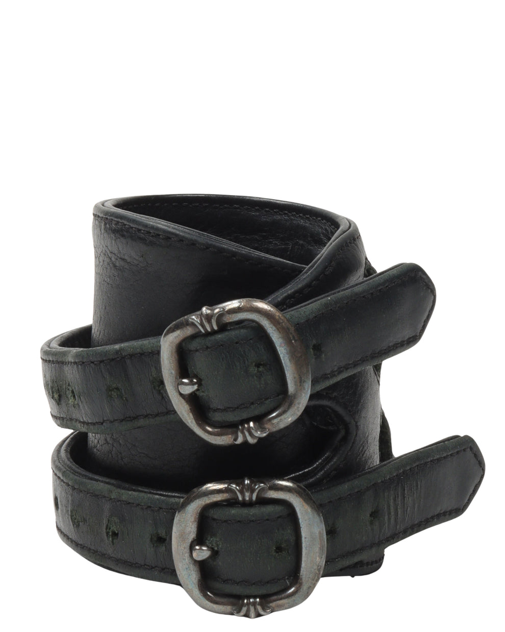 Chrome Hearts Double Strap Leather Cuff – Justin Reed