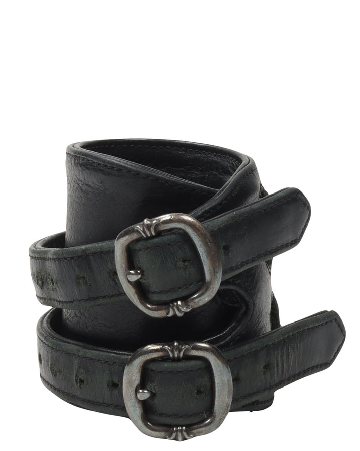 Double Strap Leather Cuff