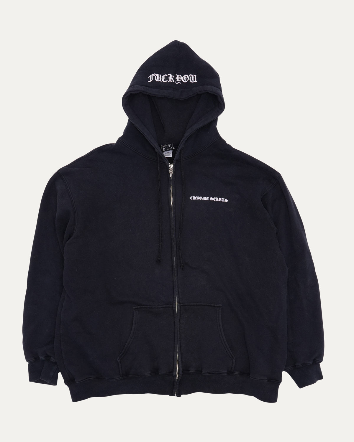 Plus Cross Thermal Lined Zip Up Hoodie
