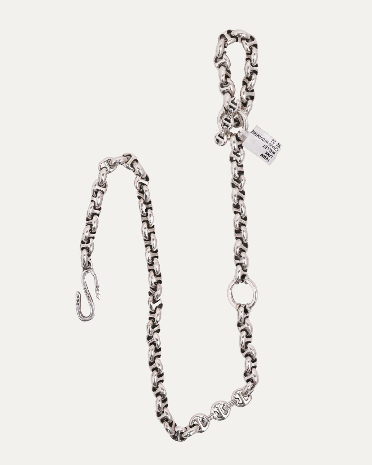 10MM Open-Link Wallet Chain with Diamonds
