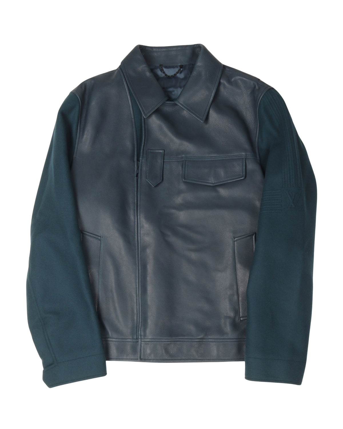 Leather & Wool Blouson Jacket