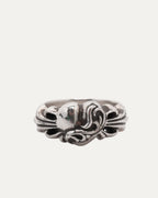 Heart Floral Cross Ring
