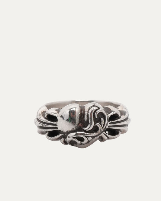 Heart Floral Cross Ring