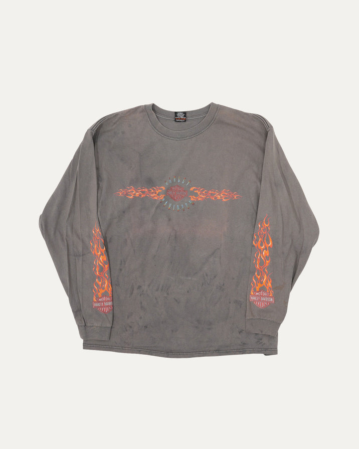 Harley Davidson San Diego Flames Long Sleeve T-Shirt