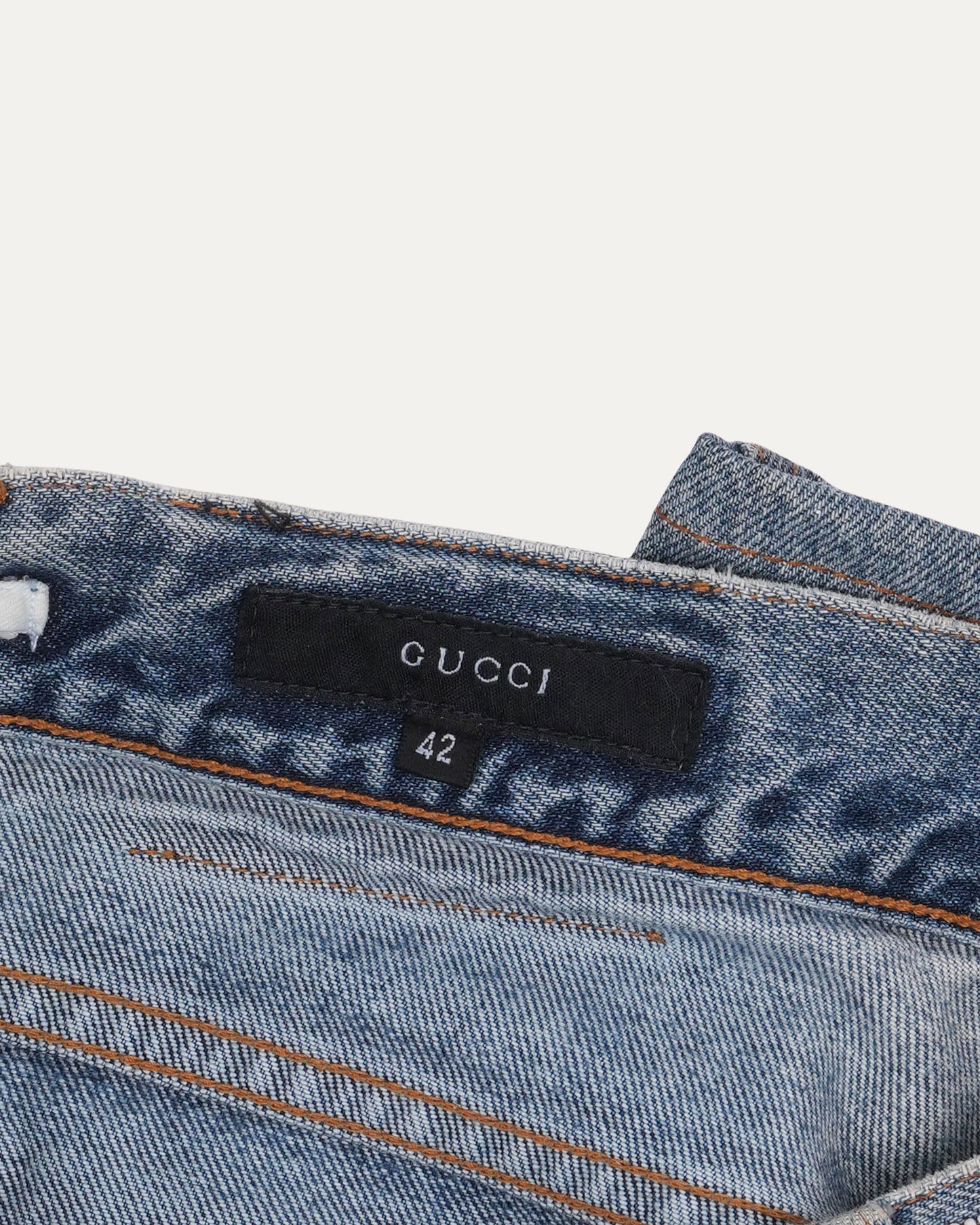 Tom Ford SS 1999 Beaded Light Wash Jeans