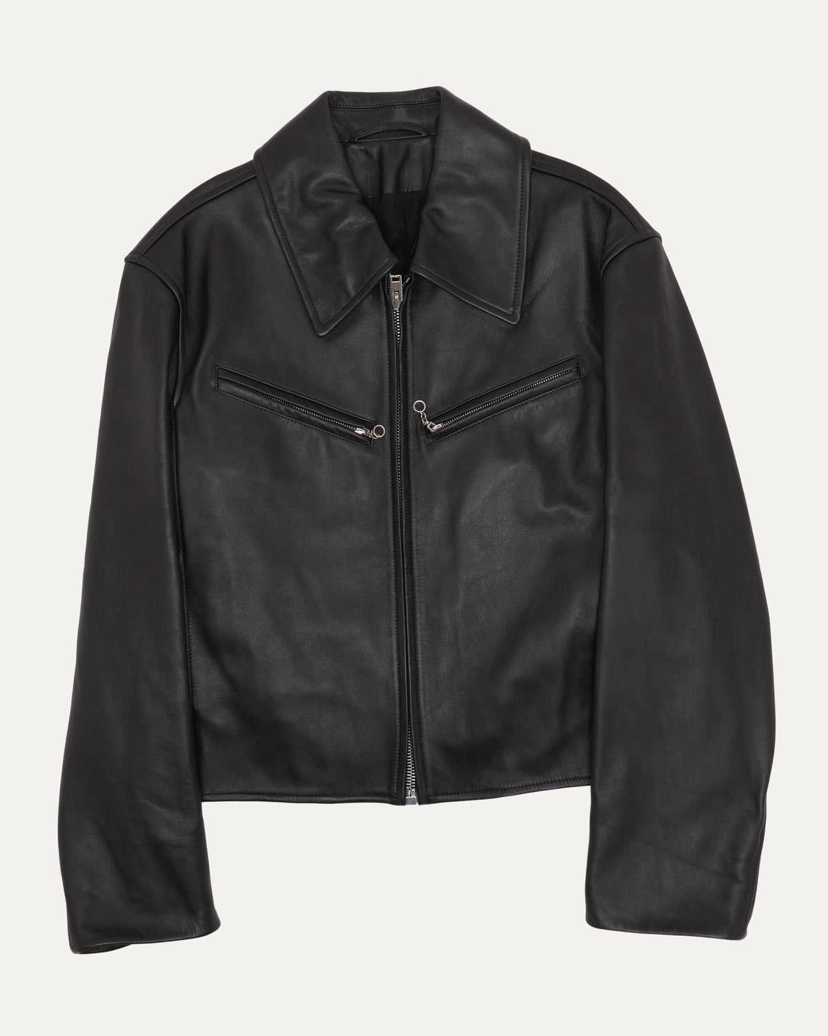 Boxy Leather Blouson