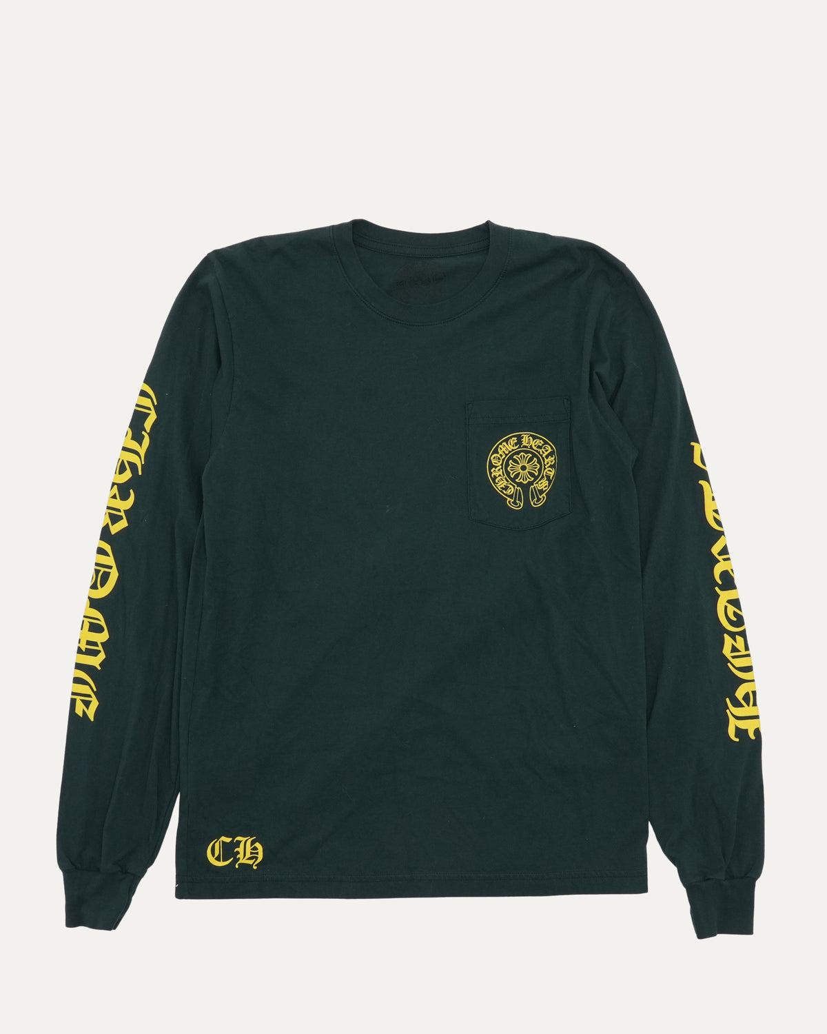 Horseshoe Logo Plus Cross Pocket Long Sleeve T-Shirt