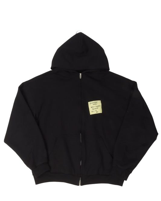 Sticky Note Zip Up Hoodie